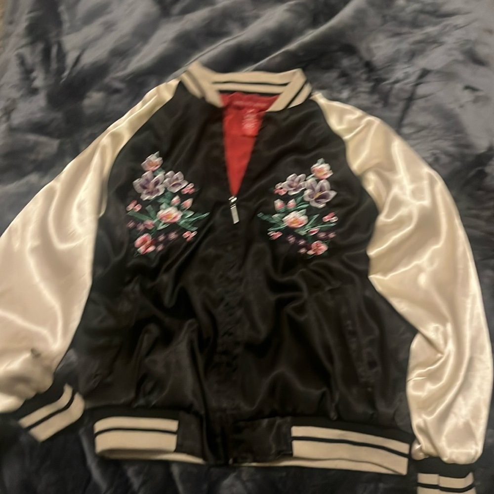 Sak’s fifth avenue floral bomber jacket